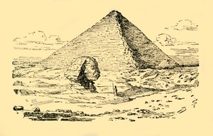 Die Pyramiden von König Khufu und die Große Sphinx von Gizeh, Ägypten, ca. 1930 von Unbekannt