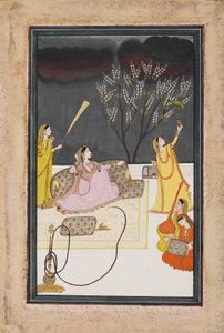Die Ragini Dhanasari Desi des Raga Dipaka, ca. 1820 von Unbekannt
