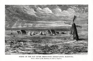Die Rat River Mennoniten-Reservation, Manitoba, Kanada, spätes 19. Jahrhundert von Unbekannt