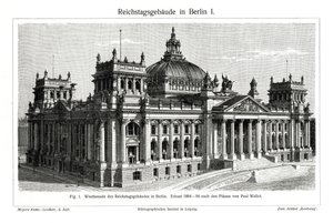 Der Reichstag, Berlin, Deutschland, spätes 19. Jahrhundert von Unbekannt