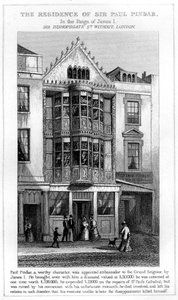 Die Residenz von Sir Paul Pindar, Bishopsgate, City of London von Unbekannt