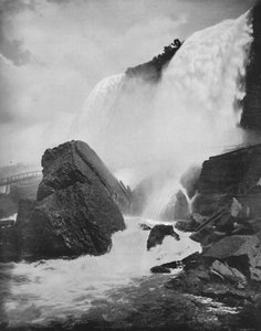 Die Felsen unter dem amerikanischen Wasserfall, 19. Jahrhundert von Unbekannt