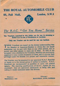 Gutscheine des Royal Automobile Club, 1952 von Unbekannt