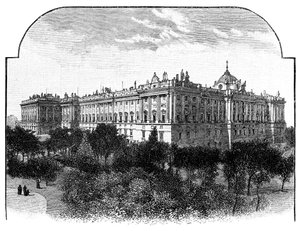 Der Königspalast, Madrid, Spanien, 1900