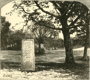 Der Rufus-Stein im New Forest, 1890