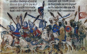 Die Belagerung von Antiochia während des Ersten Kreuzzugs, ca. 1200 von Unbekannt