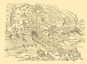 Die Spanier erobern Antwerpen in ihrem langen Kampf mit den Niederländern, 1576, um 1930