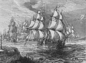 Das Geschwader vor Amoy, um 1880