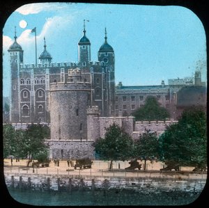 Der Tower von London bei Nacht, späte 19. oder frühe 20. Jahrhundert von Unbekannt