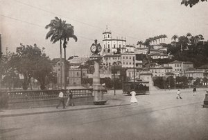 Die Straßenbahn, die den Praca da Gloria passiert, 1914 von Unbekannt