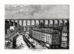Das Viadukt von Morlaix, Frankreich, 1879