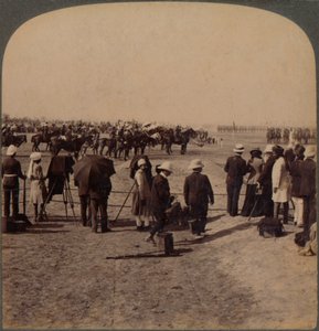 Der Vizekönig Lord Curzon und Lord Kitchener bei der großen Durbar-Überprüfung, Delhi, Indien, 1903 von Unbekannt