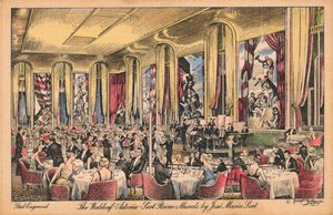 Das Waldorf Astoria, Sert Room, Wandgemälde von Jose Maria Sert, ca. 1930er