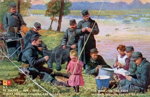Der Krieg an der Yser, französische Postkarte aus dem Ersten Weltkrieg von Unbekannt