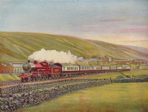 Der West Coast Scotsman in voller Fahrt in der Nähe von Tebay, L.M.S.R., 1926