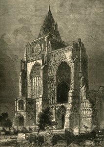 Die Westfassade, Crowland Abbey, 1898 von Unbekannt