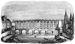 Die alte Pont aux Changers, Paris, Frankreich, 16. Jahrhundert von Unbekannt