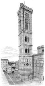 Der Glockenturm der Basilika Santa Maria del Fiore, Florenz, Italien, 1882