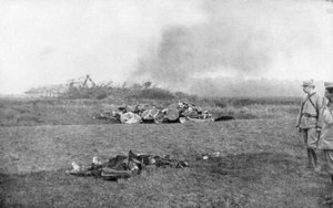 Das Wrack des Zeppelins LZ93 L44, St. Clement, Frankreich, 20. Oktober 1917 von Unbekannt