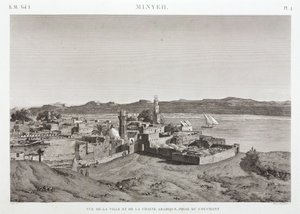 Die Stadt Al Minya und der Nil, Ägypten
