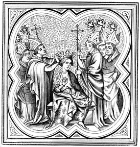 Die Krönung Karls des Großen 712-814, 14. Jahrhundert 1849 von Unbekannt
