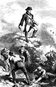 Die Verteidigung von Breeds Hill, Prescott im Redoubt, 1775 von Unbekannt