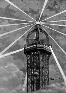 Das elektrische Licht auf dem Eiffelturm, Paris von Unbekannt