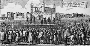 Die Hinrichtung des Herzogs von Monmouth, Tower Hill, London, 15. Juli 1685 von Unbekannt