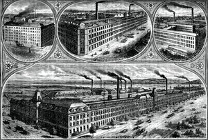Die Fabriken der Singer Manufacturing Company, ca. 1880 von Unbekannt