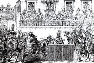 Die tödliche Verwundung von König Heinrich II. von Frankreich von Unbekannt