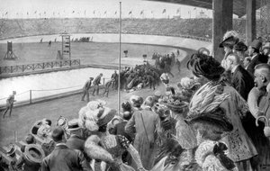 Das Ziel des Marathons, Olympische Spiele, London, 1908 von Unbekannt