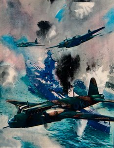 Die erste britische Luftangriffsaktion des Krieges, der Überfall auf Kiel, 1940 von Unbekannt