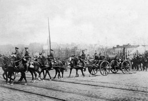 Die ersten Einheiten des britischen Expeditionskorps in Boulogne, Nordfrankreich, 1914 von Unbekannt