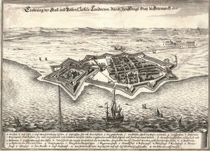 Die Befestigungen von Landskrona, Schweden, von den Dänen im Skåne-Krieg erobert von Unbekannt
