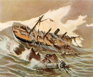 Das Kanonenboot Iltis wird zerstört, 1896, 1936