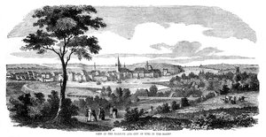 Der Hafen und die Stadt Kiel, Norddeutschland, 1855 von Unbekannt