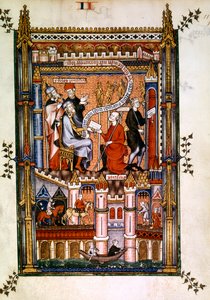 Die heidnischen Priester von Paris senden ihre Botschaft nach Rom, 1317 von Unbekannt