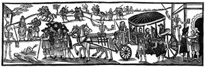 Die Pest: Flucht aufs Land, 1630, 1910 von Unbekannt