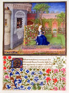 Die Gefangenen hören Emily im Garten singen, 1340-1341 von Unbekannt