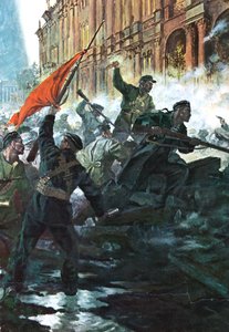 Die Erstürmung des Winterpalastes, St. Petersburg, Russische Revolution, Oktober 1917