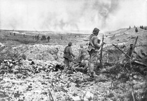 Die Schützengräben von Champagne, Frankreich, 1914 von Unbekannt