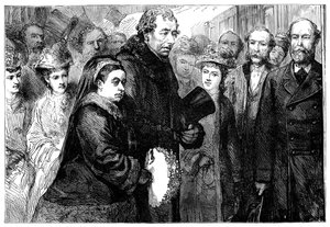 Der Besuch von Königin Victoria 1819-1901 in Hughenden Manor, High Wycombe, 1877
