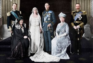 Die Hochzeit des Herzogs von York und Lady Elizabeth Bowes-Lyon, 1923