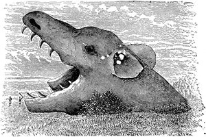 Der Wolf Fenris der skandinavischen Mythologie, 19. Jahrhundert