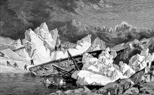 Das Wrack der Hansa. Zweite deutsche Nordpolarexpedition, 1870 von Unbekannt