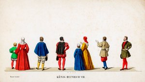 Theaterkostümentwürfe für Shakespeares Stück, Heinrich VIII., 19. Jahrhundert