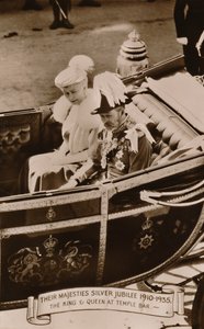 Ihre Majestäten Silberjubiläum 1910-1935. Der König und die Königin am Temple Bar, 1935 von Unbekannt