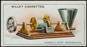 Thomas Alva Edisons erster Phonograph, 1878, 1915