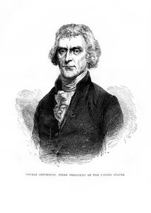 Thomas Jefferson, dritter Präsident der Vereinigten Staaten, 1872 von Unbekannt