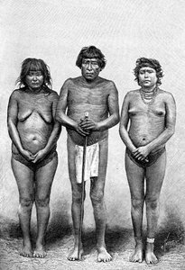 Drei Guarauni-Indianer, Venezuela, 1895